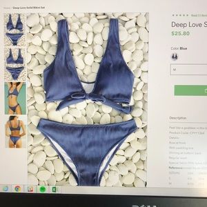 Cupshe Deep Love Bikini Set